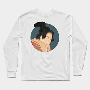 Katsushika Hokusai Portrait of a Woman Long Sleeve T-Shirt